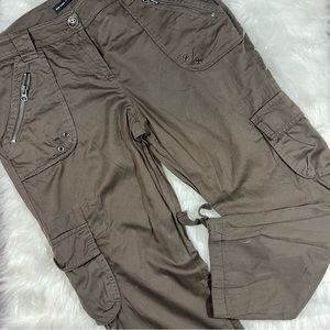Cropped brown joggers